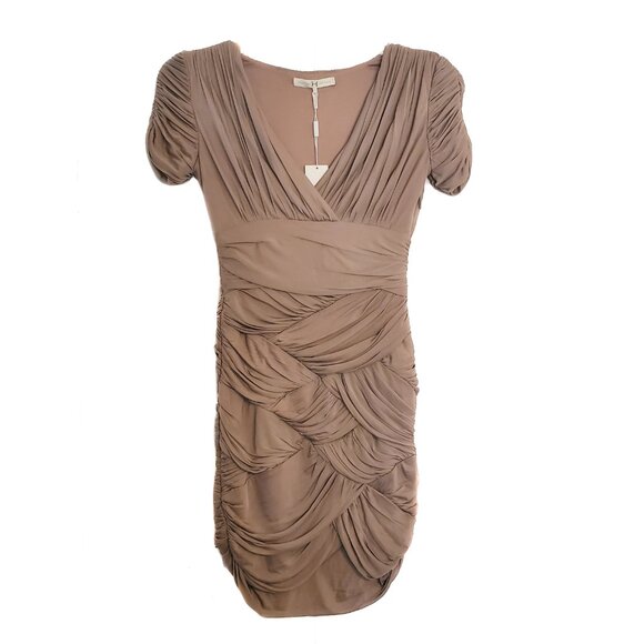 Halston Heritage Ruched Mini Sheath Dress - Picture 2 of 5